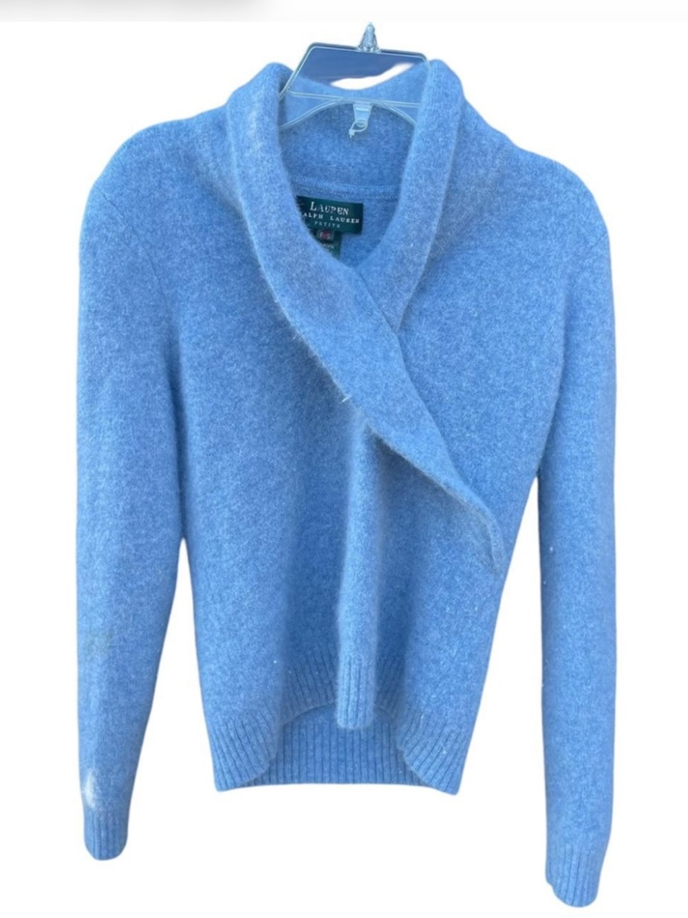 Ralph Lauren Light Blue Shawl Collar Sweater